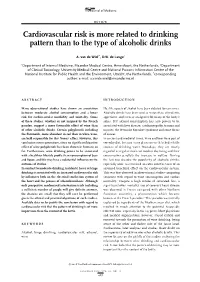 Cardiovascular Risk Is More Related to Drinking Pattern Than to the Type of Alcoholic Drinks