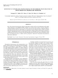 Detection of Mycoplasma Hyopneumoniae by Polymerase Chain Reaction in Swine Presenting Respiratory Problems