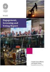 Engagement, Screening and Voting Report 2018