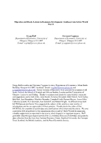 Migration and Elastic Labour in Economic Development: Southeast Asia Before World War II