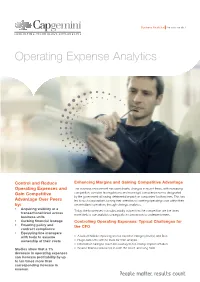 Operating Expense Analytics