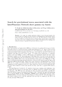 Search for Gravitational Waves Associated with the Interplanetary Network Short Gamma Ray Bursts