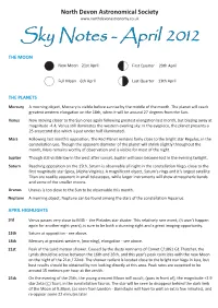 Sky Notes - April 2012