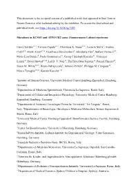 This Document Is the Accepted Version of a Published Work That Appeared in Final Form in Nature Genetics, After Technical Editing by the Publisher