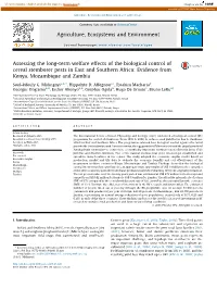 Assessing the Long-Term Welfare Effects of the Biological Control Of
