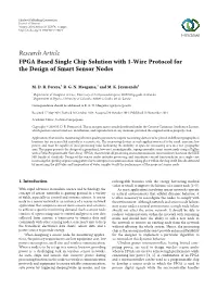 FPGA Based Single Chip Solution with 1-Wire Protocol for the Design of Smart Sensor Nodes