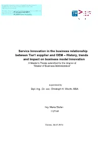 Master Thesis Is Available at the Main Library of the Viennaprofessional University of Technolo Mbagy (