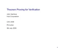 Theorem Proving for Verification