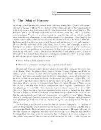 5 the Orbit of Mercury
