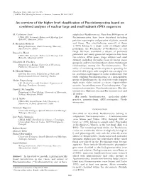 An Overview of the Higher Level Classification of Pucciniomycotina Based on Combined Analyses of Nuclear Large and Small Subunit Rdna Sequences