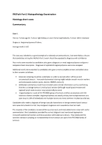 Frcpath Part 2 Histopathology Examination Histology Short Cases Commentary