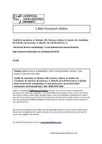 Horizontal Branch Morphology: a New Photometric Parametrization