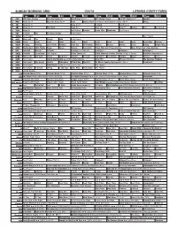 Sunday Morning Grid 1/24/16 Latimes.Com/Tv Times