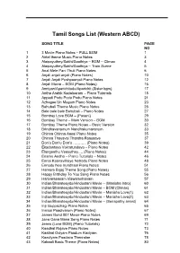 Tamil Songs List (Western ABCD)