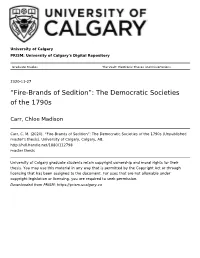 The Democratic Societies of the 1790S