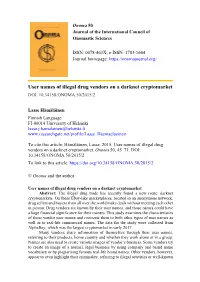 User Names of Illegal Drug Vendors on a Darknet Cryptomarket DOI: 10.34158/ONOMA.50/2015/2