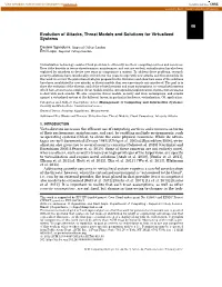 46 Evolution of Attacks, Threat Models and Solutions for Virtualized Systems
