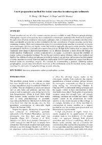 A New Preparation Method for Testate Amoebae in Minerogenic Sediments