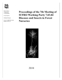 Proceedings of the Seventh Meeting of IUFRO Working Party 7.03.04