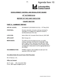 Revised Restoration of Quarry Workings Utilising the Importation of Suitable Inert Material to Achieve a Beneficial Afteruse of the Site