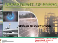 Strategic Overview of DOE