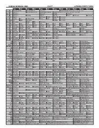 Sunday Morning Grid 1/15/17 Latimes.Com/Tv Times