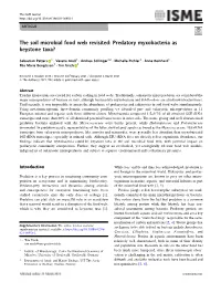 The Soil Microbial Food Web Revisited: Predatory Myxobacteria As Keystone Taxa?