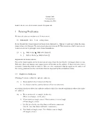 1 Raising Predicates