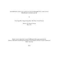 Description and Evaluation of an Environmental Education Program in Madagascar