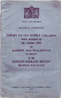 Double Collision. Harrow and Wealdstone Station