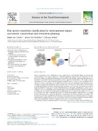 Fish Species Sensitivity Classification for Environmental Impact