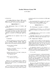 Geodetic Reference System 1980