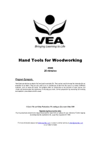 Hand Tools for Woodworking