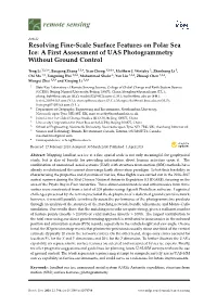 Resolving Fine-Scale Surface Features on Polar Sea Ice: a First Assessment of UAS Photogrammetry Without Ground Control
