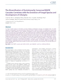 The Diversification of Evolutionarily Conserved MAPK Cascades