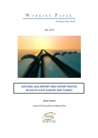 W O R K I N G P a P E R Natural Gas Import and Export