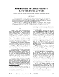 Authentication on Untrusted Remote Hosts with Public-Key Sudo
