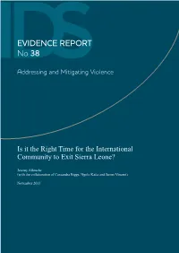 EVIDENCE REPORT No 38