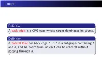 Loop Optimizations