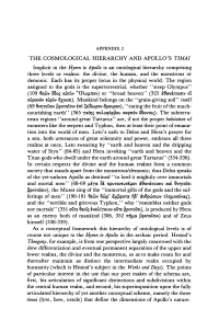 THE COSMOLOGICAL HIERARCHY and APOLLO's TIMAI Implicit in The