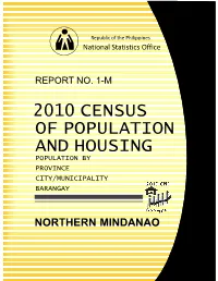 2010 Census of Population and Housing Report No