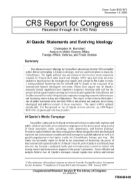 CRS Report for Congress Received Through the CRS Web