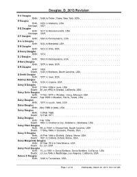 Douglas D 2013 Revision