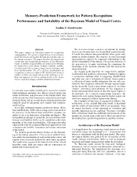 Memory-Prediction Framework for Pattern