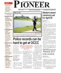 Police Records Can Be Hard to Get at OCCC