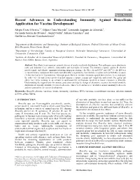 Recent Advances in Understanding Immunity Against Brucellosis: Application for Vaccine Development