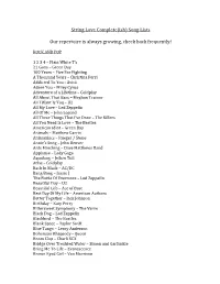 String Love Complete Song Lists