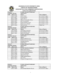 Updated 5Th-12Th Combined Convocation (Office of The