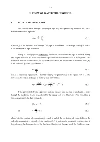 5. Flow of Water Through Soil