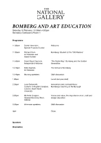 Bomberg Study Day Programme